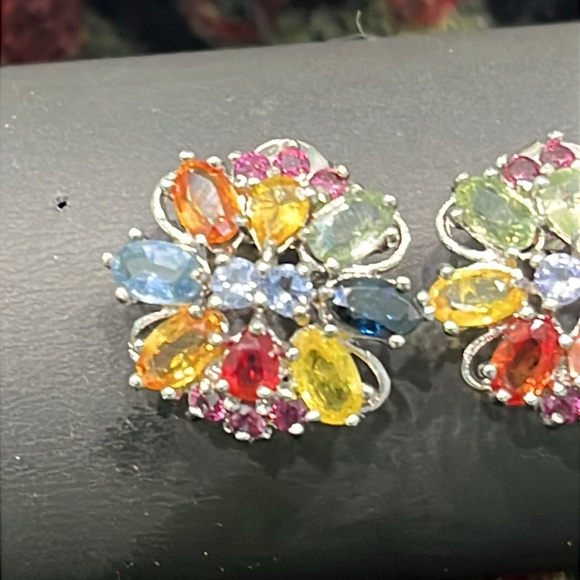 Genuine Sapphire Earrings - Picture 3 of 8